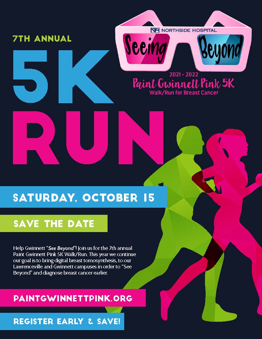 Save The Date - Paint Gwinnett Pink 5k 